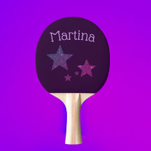 Roxo Glitter astros de pingue-pongue personalizado