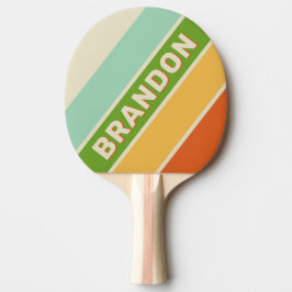 Raquete De Ping Pong Rua ABC com Faixa de Negrito com Nome