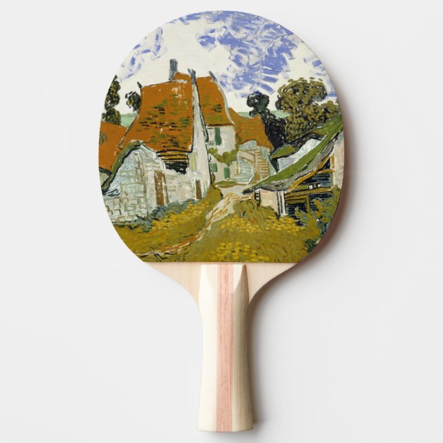 Raquete De Ping Pong Rua Auvers-sur-Oise Vincent van Gogh (Frente)