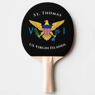 Raquete De Ping Pong RUA de Sinalizador das Ilhas Virgens dos EUA, Thom