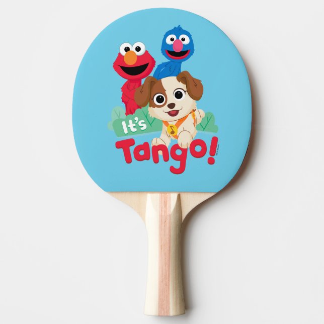 Raquete De Ping Pong Rua Sésamo | É Tango com Elmo & Grover (Frente)