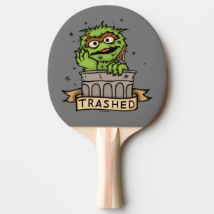 Raquete De Ping Pong Rua Sésamo Oscar, o Agrupamento Tracejado