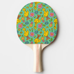 Raquete De Ping Pong Rua Sésamo   Pássaro Grande e Pássaro Pequeno