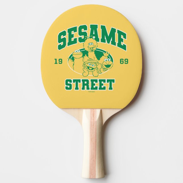 Raquete De Ping Pong Rua Sésamo | Vintage 1969 (Frente)