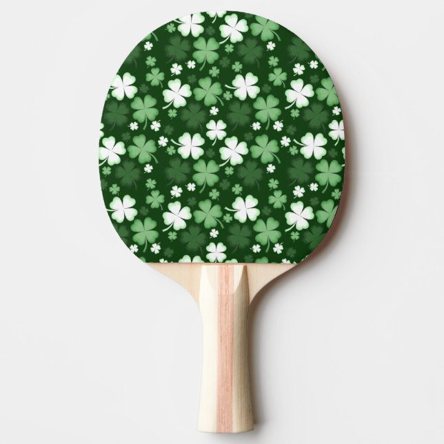 Raquete De Ping Pong Rua, Shamrocks do Dia de Patrick (Frente)