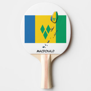 Raquete De Ping Pong RUA VINCENT FLAG & MAP Personalizado