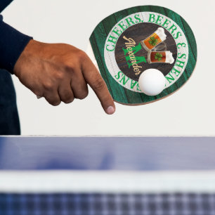 Raquete De Ping Pong Rústica Madeira Anima Cervejas Shenanigans