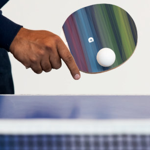 Raquete De Ping Pong Rústico Elegante, Teal Multicolante