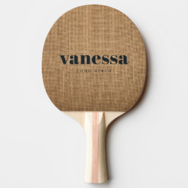 Raquete De Ping Pong Saco de aniagem marrom Minimal Clássico Moderno No