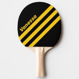 Raquete De Ping Pong Safety Bee Nostalgic Angled Striping with Name