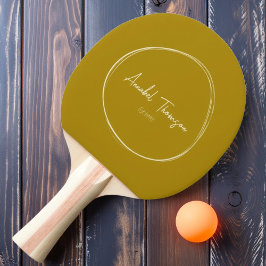 Raquete De Ping Pong Sage do Deserto Moderno de Meados do Século com No
