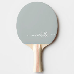 Raquete De Ping Pong Sage Verde Script Personalizado com Nome