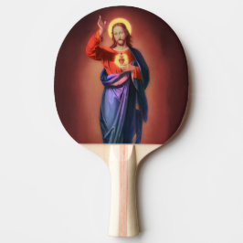 Raquete De Ping Pong Sagrado Coração de Jesus Cristo