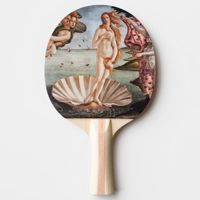 Raquete De Ping Pong Sandro Botticelli - Nascimento de Vênus (Frente)