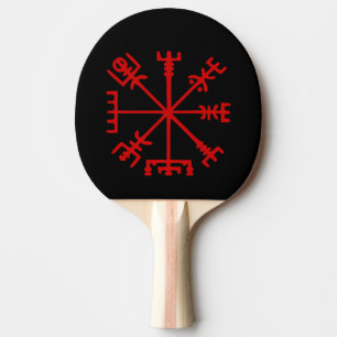 Raquete De Ping Pong Sangue Red Vegvísir (Viking Compass)