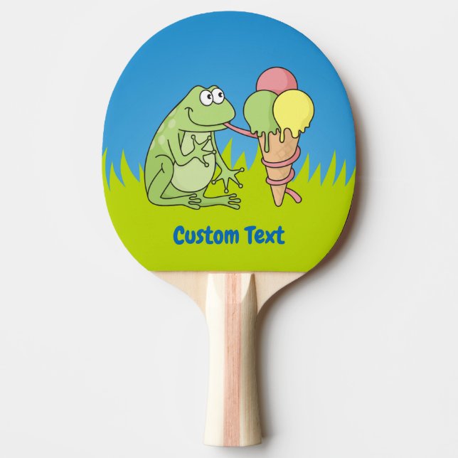 Raquete De Ping Pong Sapo com o Ping Pong Ping do Icecream (Frente)