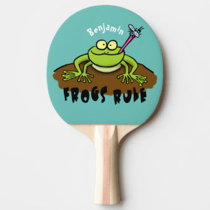 Raquete De Ping Pong Sapos governam desenho animado do sapo verde