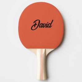 Raquete De Ping Pong Script Minimalista de Cor Personalizada Nome Perso