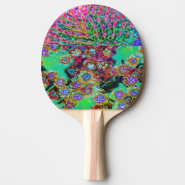 Raquete De Ping Pong Sedum Roxo Groovy Abstrato Psicodélico