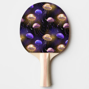 Raquete De Ping Pong Sem costura com águas-vivas brilhantes