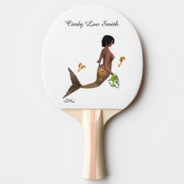Raquete De Ping Pong Sereia Bonita Com Pino De Pong De Seacavalos