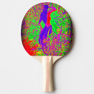 Raquete De Ping Pong sereia hippie roxa-roxa