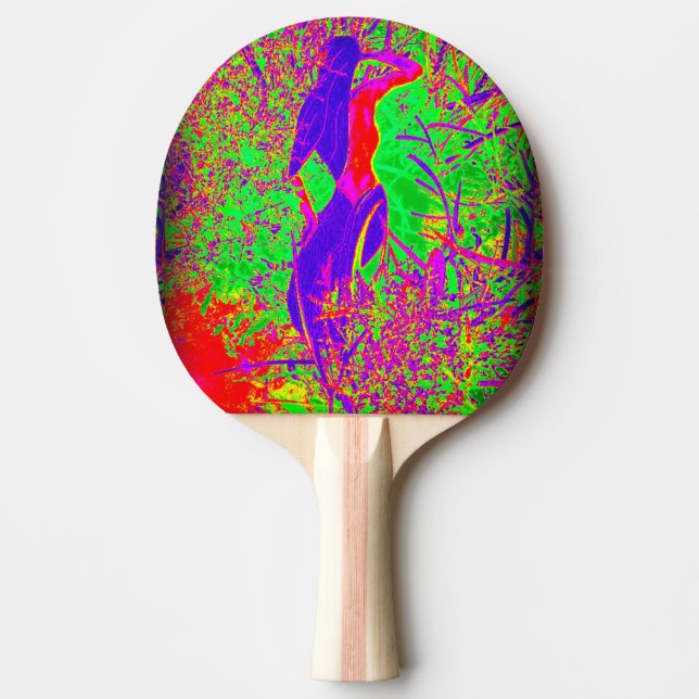 Raquete De Ping Pong sereia hippie roxa-roxa (Frente)