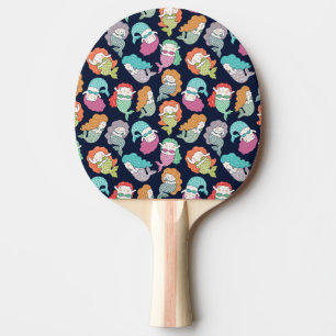 Raquete De Ping Pong Sereias: padrão balançoso e contínuo.