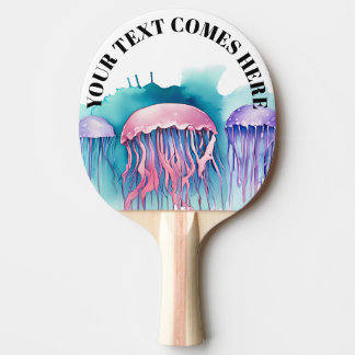Raquete De Ping Pong Série Aquarela: Água-viva