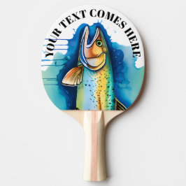 Raquete De Ping Pong Série Aquarela: Truta/Salmão