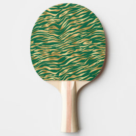 Raquete De Ping Pong Série Esmeralda e Ouro Safari Design 2