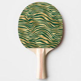 Raquete De Ping Pong Série Esmeralda e Ouro Safari Design 4
