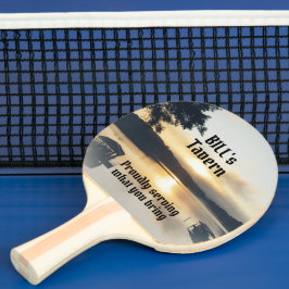 Raquete De Ping Pong Servindo orgulhosamente o que você traz o Lake Vie