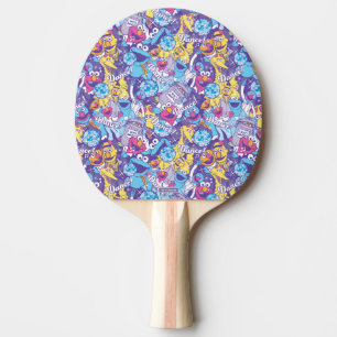 Raquete De Ping Pong Sesame Street Groovy Dance Pattern