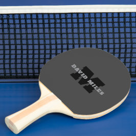 Raquete De Ping Pong Seu nome ou nome comercial | Cinza Masculina Moder