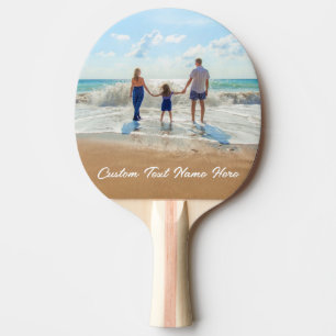 Raquete De Ping Pong Seu Pino de Pino de Foto com Texto Personalizado