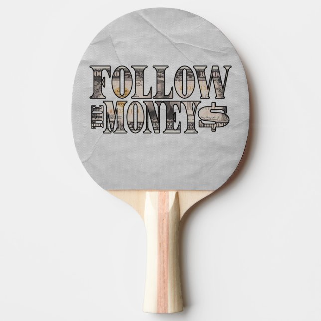 Raquete De Ping Pong Siga a Lei da Moeda (Frente)