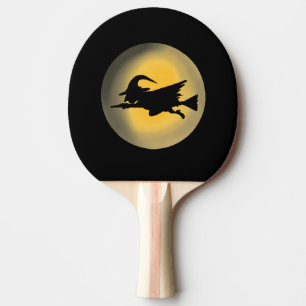 Raquete De Ping Pong Silhouette de Bruxa Malvada Voadora
