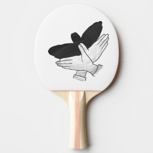 Raquete De Ping Pong Silhueta Eagle da mão