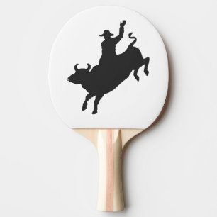 Raquete De Ping Pong Silhueta Rodeo Bull Ride