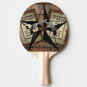 Raquete De Ping Pong Símbolo de dois pistolas ocidentais russo do Texas