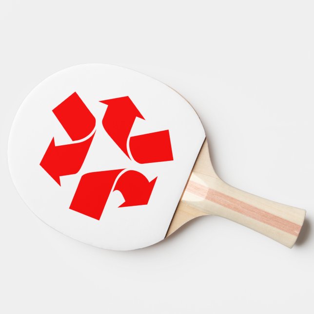 Raquete De Ping Pong Símbolo de Não Reciclável (Lateral)