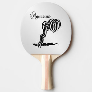 Raquete De Ping Pong Símbolo e Símbolo de Aquarius Zodiac