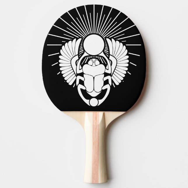 Raquete De Ping Pong Símbolo Egípcio de Scarab Winged (Frente)