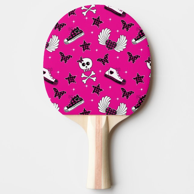 Raquete De Ping Pong Símbolos de Emo (Frente)