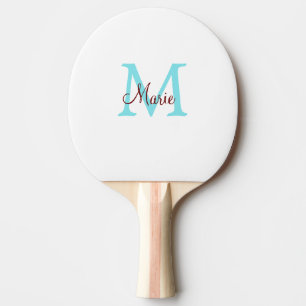 Raquete De Ping Pong simples adicione nome monograma rosa vermelho al