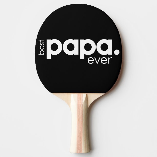 Raquete De Ping Pong Simples Moderno Melhor Papa Nunca (Frente)