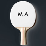 Raquete De Ping Pong Simples monograma adicione seu nome com letra míni<br><div class="desc">design</div>