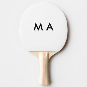 Raquete De Ping Pong Simples monograma adicione seu nome com letra míni