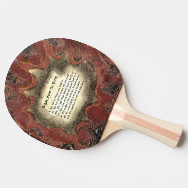 Raquete De Ping Pong Sinais Da Terra (Lateral)